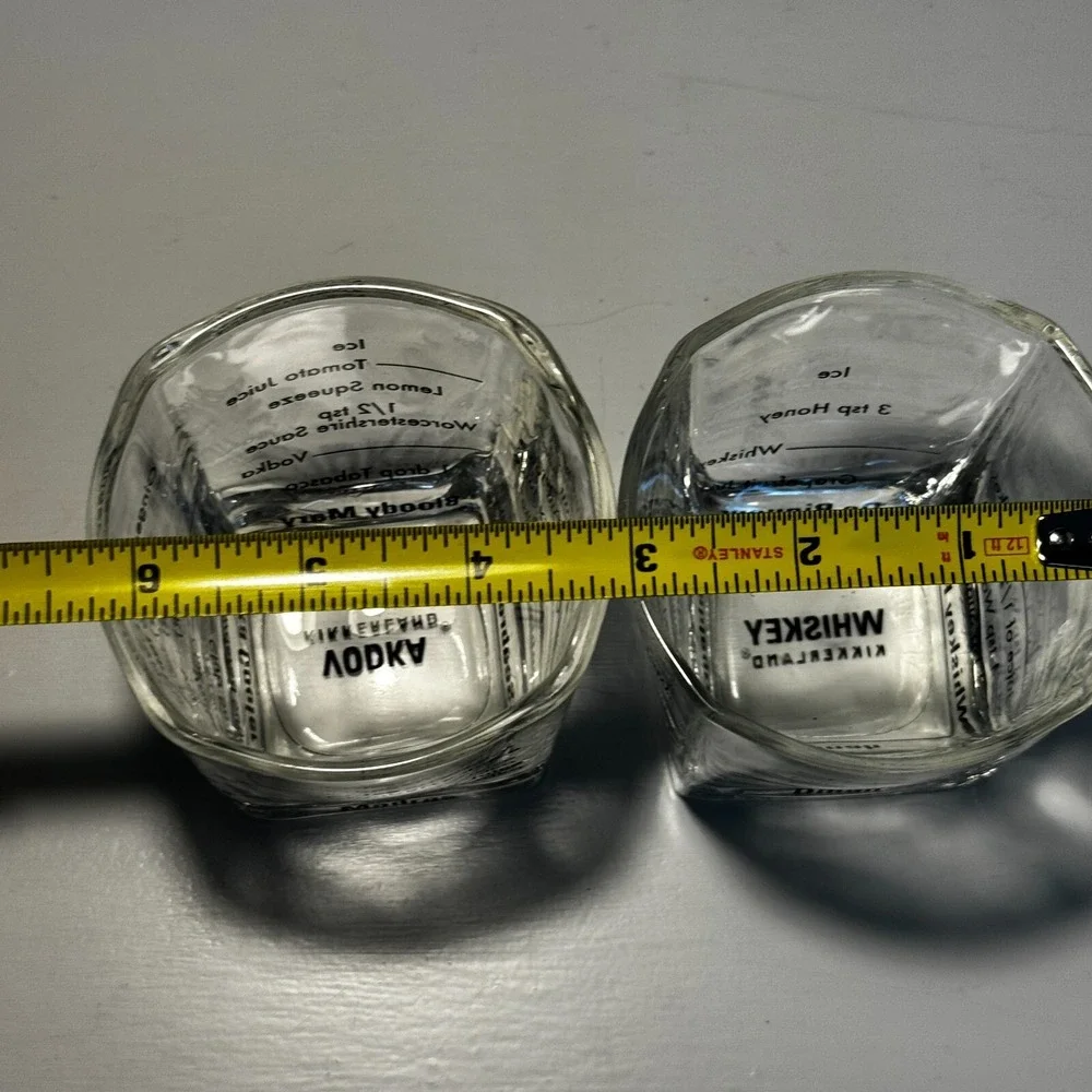 Kikkerland Bartending Rocks‎ Glasses Set of 2 & 8 Recipes
